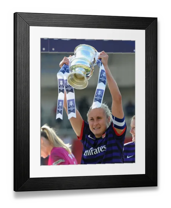 Framed Print : Steph Houghton Lifts FA Women's Cup for Arsenal: Arsenal Ladies vs. Bristol Academy (2013) Framed Print : Steph Houghton Lifts FA Women's Cup for Arsenal: Arsenal Ladies vs. Bristol Academy (2013)