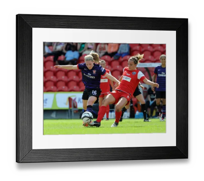 Framed Print : Showdown at the FA Cup Final: Kim Little vs. Lucy Staniforth