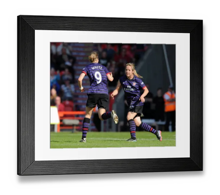 Framed Print : Ellen White celebrates scoring Arsenals 3rd goal. Arsenal Ladies 3: 0 Bristol Academy