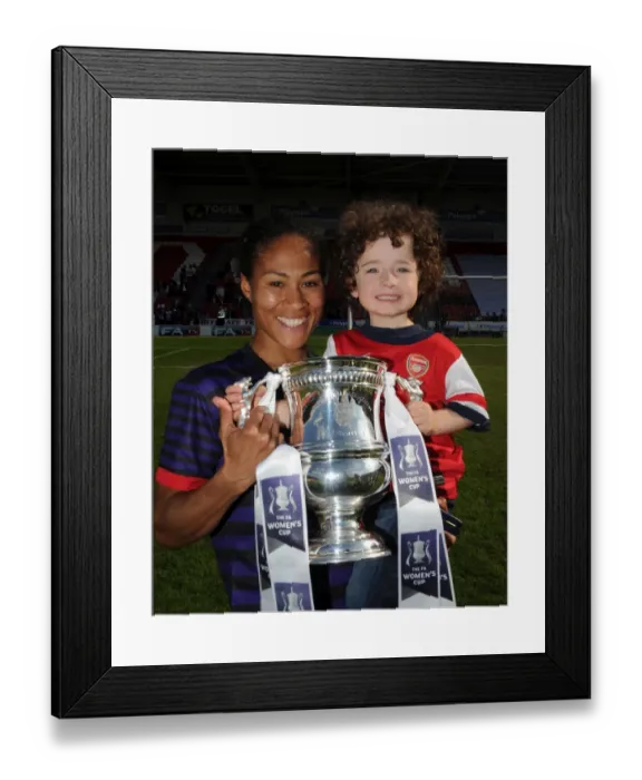 Framed Print : Rachel Yankey with FA Cup: Arsenal Ladies Triumph over Bristol Academy (2013) Framed Print : Rachel Yankey with FA Cup: Arsenal Ladies Triumph over Bristol Academy (2013)