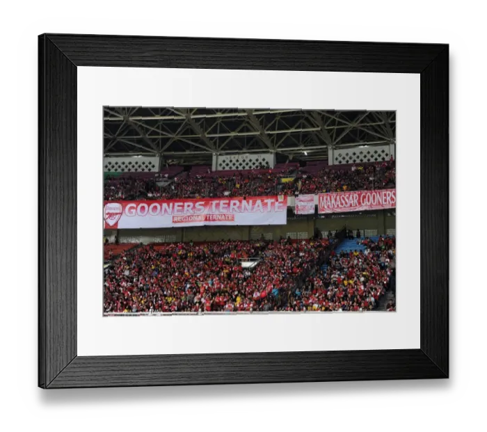 Framed Print : Arsenal Fans Gather Before Indonesia Dream Team Match, 2013