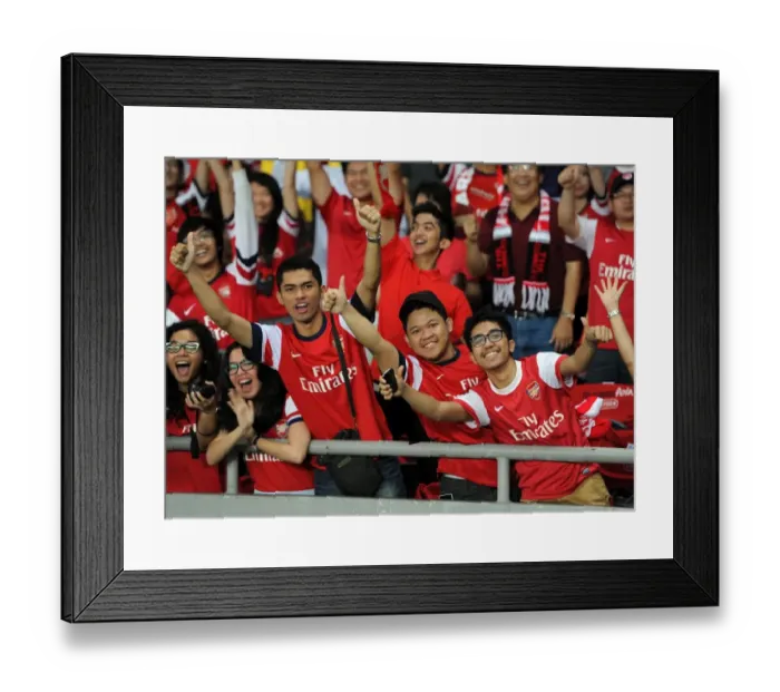 Framed Print : Arsenal Fans Gather for Indonesia Dream Team Match, 2013