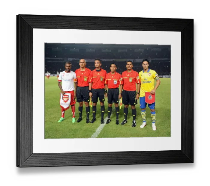 Framed Print : Mikel Arteta and Boaz Solossa Clash in Arsenal vs. Indonesia All-Stars Match, 2013 Framed Print : Mikel Arteta and Boaz Solossa Clash in Arsenal vs. Indonesia All-Stars Match, 2013