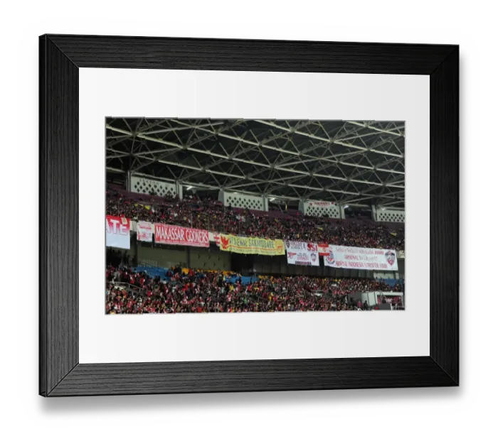 Framed Print : Fans Banner. Indonesia Dream Team 0: 7 Arsenal. Pre Season Friendly. Arsenal Tour to Asia 2013 Framed Print : Fans Banner. Indonesia Dream Team 0: 7 Arsenal. Pre Season Friendly. Arsenal Tour to Asia 2013