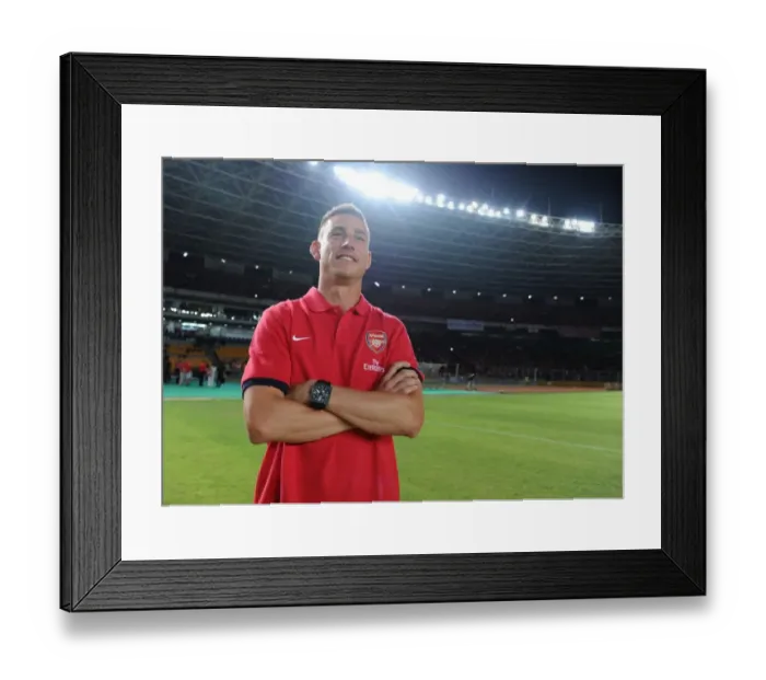 Framed Print : Laurent Koscielny: Arsenal Star Faces Indonesia All-Stars in 2013