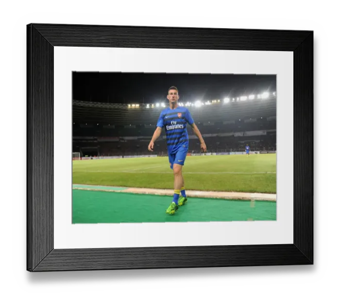 Framed Print : Laurent Koscielny: Arsenal Star Faces Off Against Indonesia All-Stars