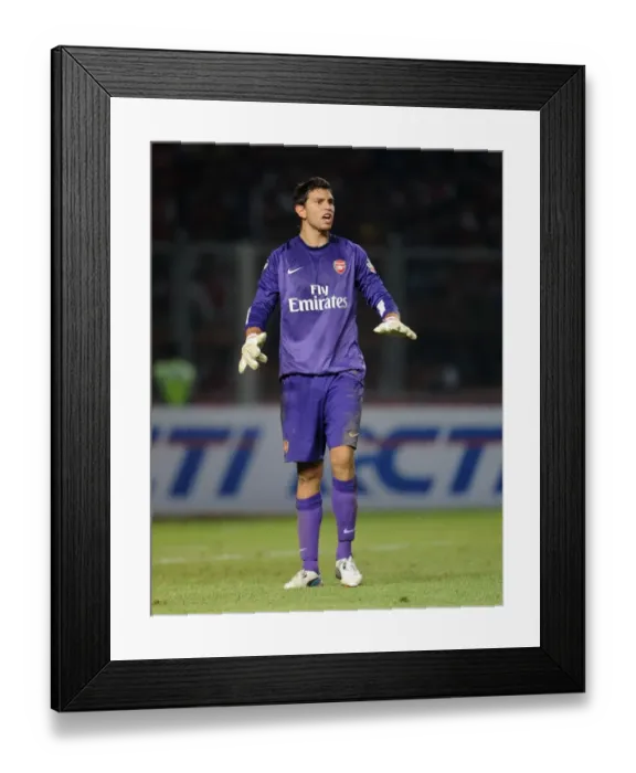 Framed Print : Arsenal's Damien Martinez Faces Off Against Indonesia All-Stars in 2013