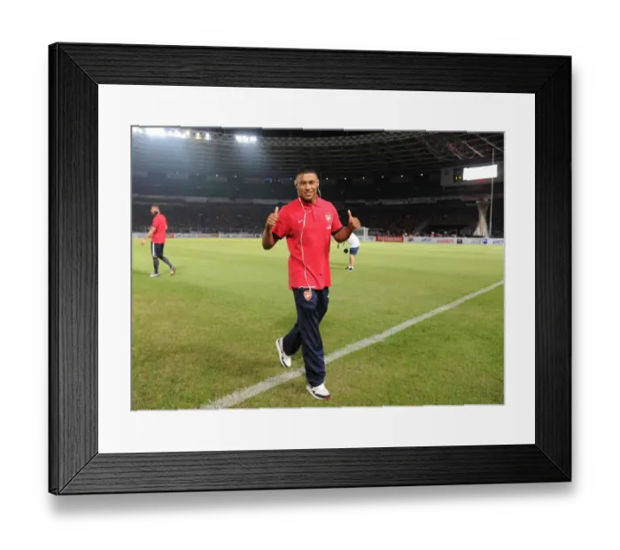 Framed Print : Alex Oxlade-Chamberlain: Arsenal Star Faces Indonesia All-Stars in 2013 Framed Print : Alex Oxlade-Chamberlain: Arsenal Star Faces Indonesia All-Stars in 2013