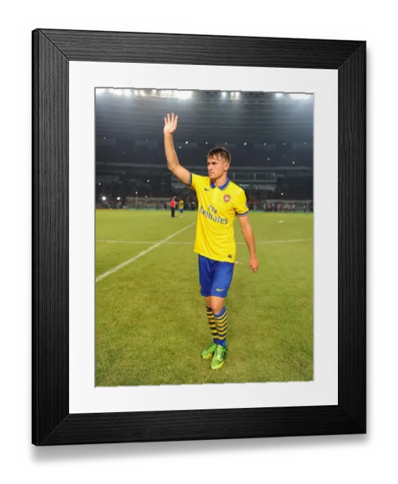Framed Print : Aaron Ramsey Thanks Fans: Arsenal vs. Indonesia All-Stars, 2013 Framed Print : Aaron Ramsey Thanks Fans: Arsenal vs. Indonesia All-Stars, 2013