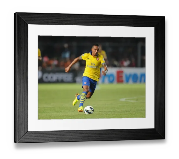 Framed Print : Theo Walcott Faces Off Against Indonesia All-Stars in 2013-14 Pre-Season Match Framed Print : Theo Walcott Faces Off Against Indonesia All-Stars in 2013-14 Pre-Season Match