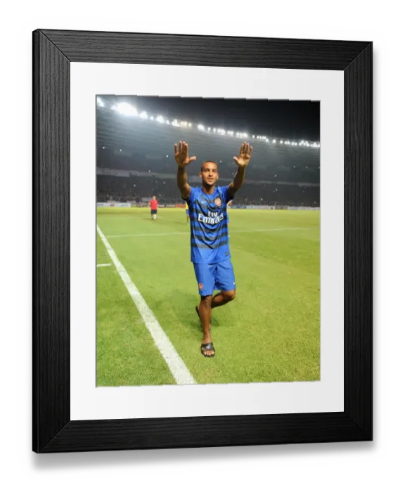 Framed Print : Theo Walcott Appreciates Fans after Arsenal's Win against Indonesia All-Stars Framed Print : Theo Walcott Appreciates Fans after Arsenal's Win against Indonesia All-Stars