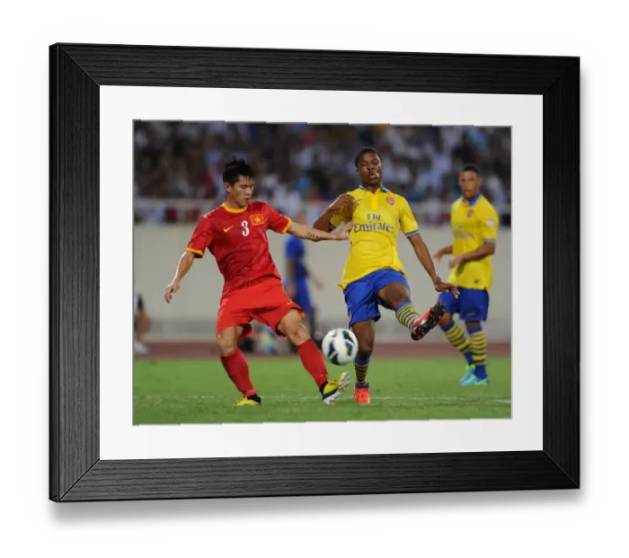 Framed Print : Clash in Vietnam: Chuba Akpom vs. Duong Thanh Hao