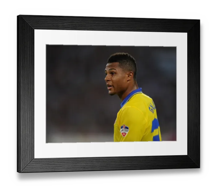 Framed Print : Serge Gnabry in Action: Vietnam vs. Arsenal (2013) Framed Print : Serge Gnabry in Action: Vietnam vs. Arsenal (2013)