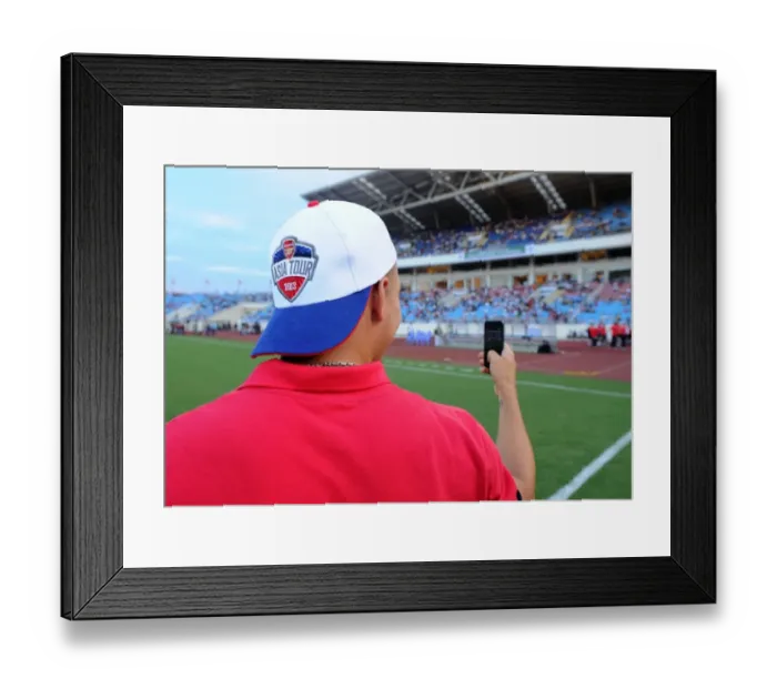 Framed Print : Lukas Podolski Explores My Dinh National Stadium Crowd before Vietnam vs. Arsenal Match (2013) Framed Print : Lukas Podolski Explores My Dinh National Stadium Crowd before Vietnam vs. Arsenal Match (2013)