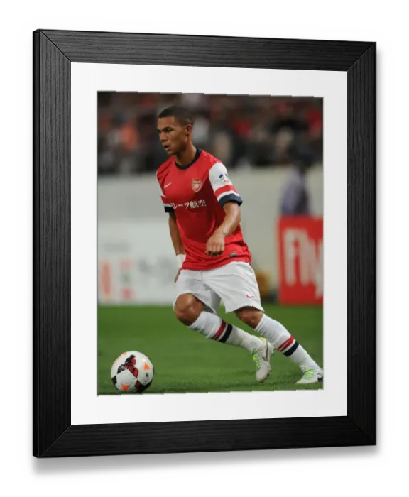 Framed Print : Arsenal's Kieran Gibbs in Action against Nagoya Grampus in Japan, 2013