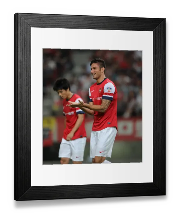 Framed Print : Olivier Giroud's First Arsenal Goal: Nagoya Grampus vs. Arsenal, 2013 - The Moment He Scored for the Gunners Framed Print : Olivier Giroud's First Arsenal Goal: Nagoya Grampus vs. Arsenal, 2013 - The Moment He Scored for the Gunners