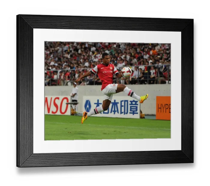 Framed Print : Serge Gnabry in Action: Nagoya Grampus vs. Arsenal, 2013
