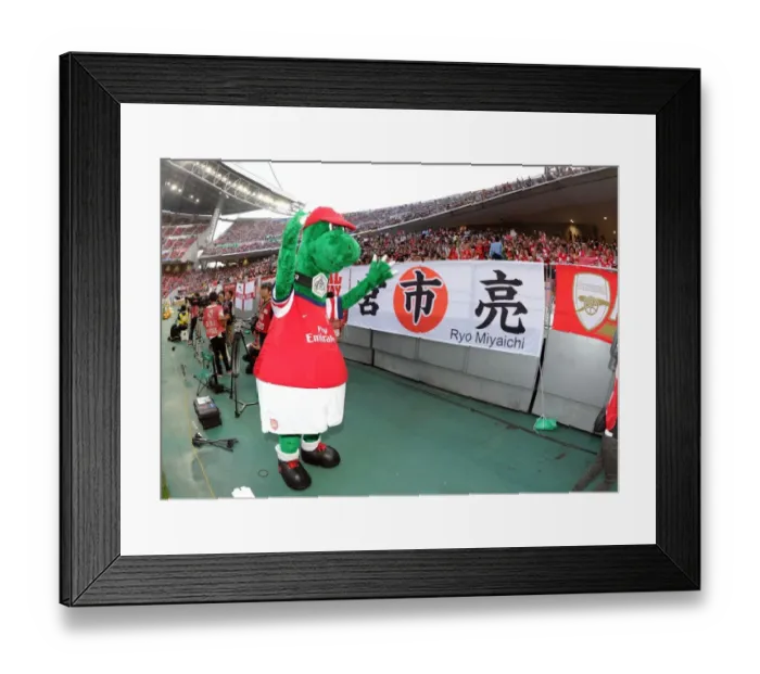 Framed Print : Gunner. Nagoya Grampus 1: 3 Arsenal. Pre Season Friendly. Arsenal Pre Season Tour of Asia