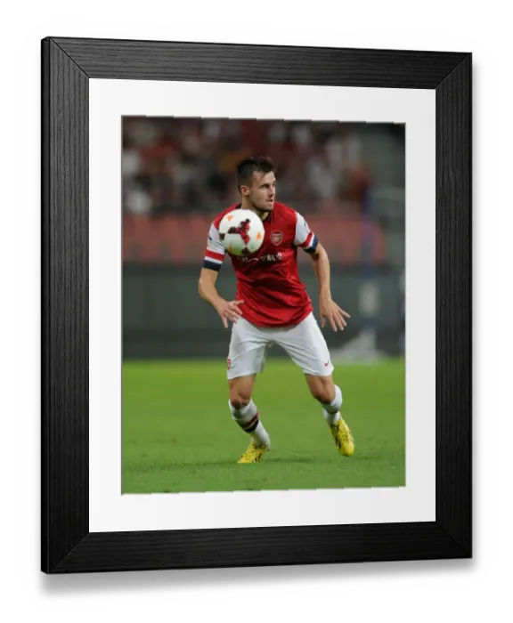 Framed Print : Carl Jenkinson at Nagoya Grampus vs Arsenal, 2013