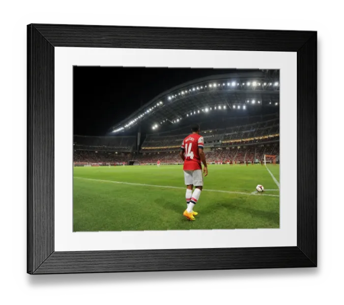Framed Print : Theo Walcott in Action: Arsenal vs Nagoya Grampus, 2013 (Japan)