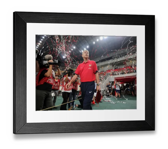 Framed Print : Arsene Wenger Leads Arsenal in Pre-Season Clash against Nagoya Grampus (2013) Framed Print : Arsene Wenger Leads Arsenal in Pre-Season Clash against Nagoya Grampus (2013)