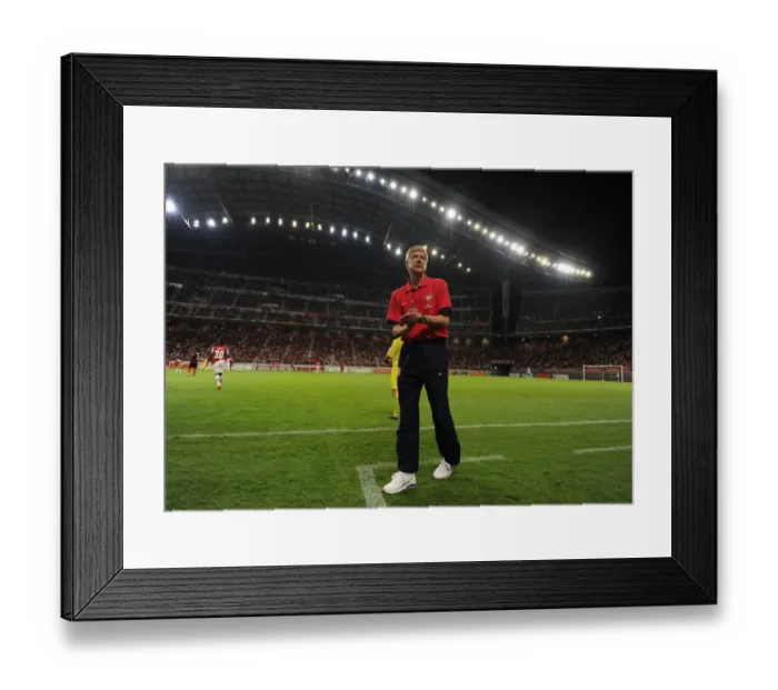 Framed Print : Arsene Wenger Leads Arsenal in 2013 Pre-Season Clash Against Nagoya Grampus