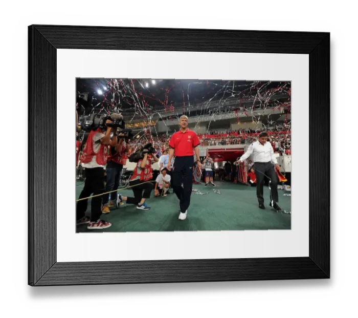 Framed Print : Arsene Wenger and Dragan Stojkovic Lead Out Teams at Nagoya Grampus vs. Arsenal Match, 2013 Framed Print : Arsene Wenger and Dragan Stojkovic Lead Out Teams at Nagoya Grampus vs. Arsenal Match, 2013
