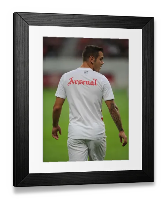 Framed Print : Jack Wilshere Pre-Season Training: Arsenal vs Nagoya Grampus, Japan 2013
