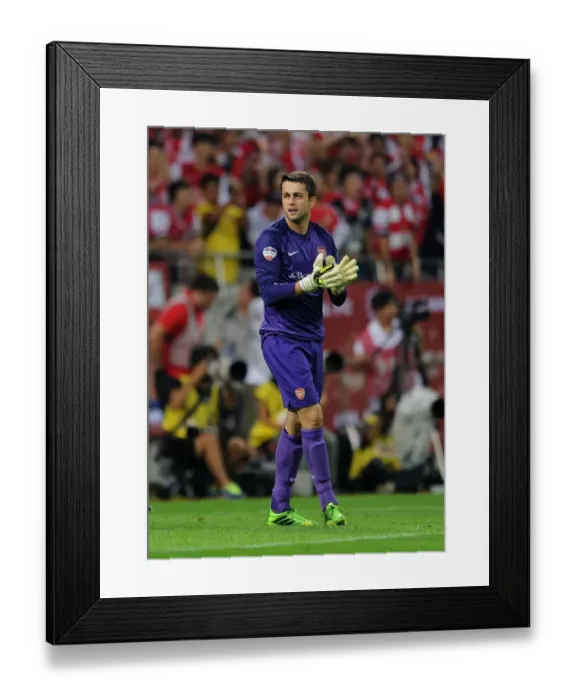 Framed Print : Arsenal's Lukas Fabianski in Action against Urawa Red Diamonds, 2013