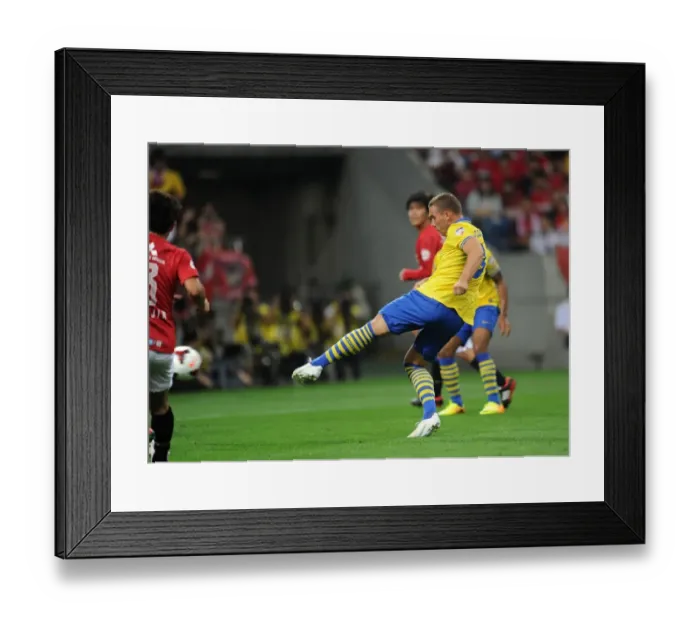 Framed Print : Lukas Podolski Scores for Arsenal Against Urawa Red Diamonds in Japan, 2013 Framed Print : Lukas Podolski Scores for Arsenal Against Urawa Red Diamonds in Japan, 2013
