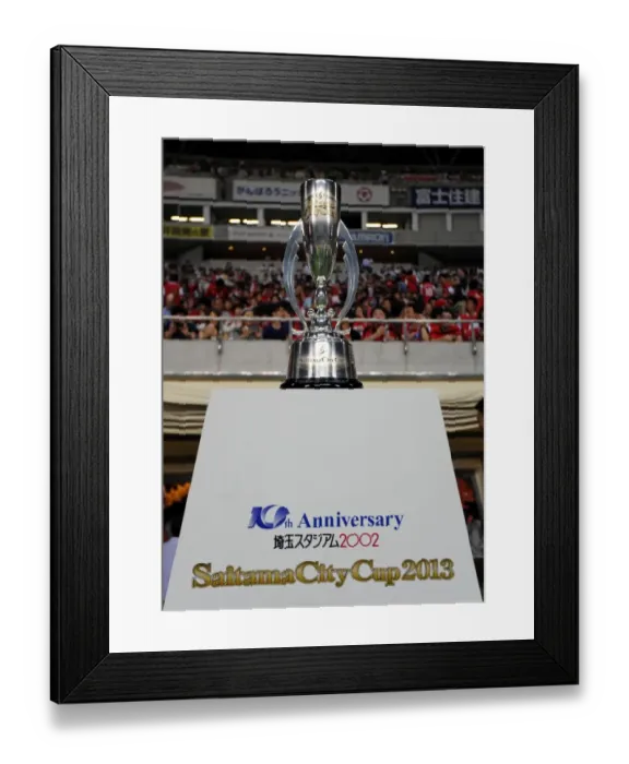 Framed Print : Saitama Cup Trophy. Uwara Red Diamonds 1: 2 Arsenal. Pre Season Friendly. Pre Season Tour of Asia