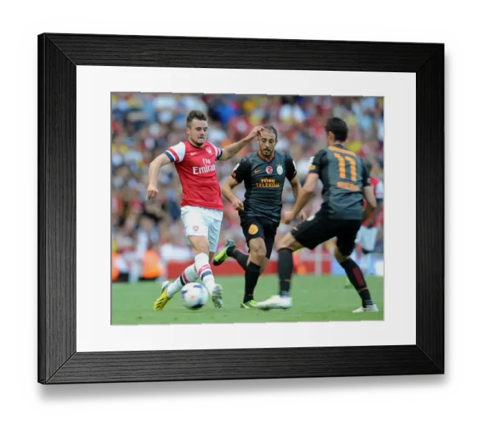 Framed Print : Carl Jenkinson (Arsenal) Nordin Amrabat and Albert Riera (Galatasaray). Arsenal 1: 2 Galatasaray Framed Print : Carl Jenkinson (Arsenal) Nordin Amrabat and Albert Riera (Galatasaray). Arsenal 1: 2 Galatasaray