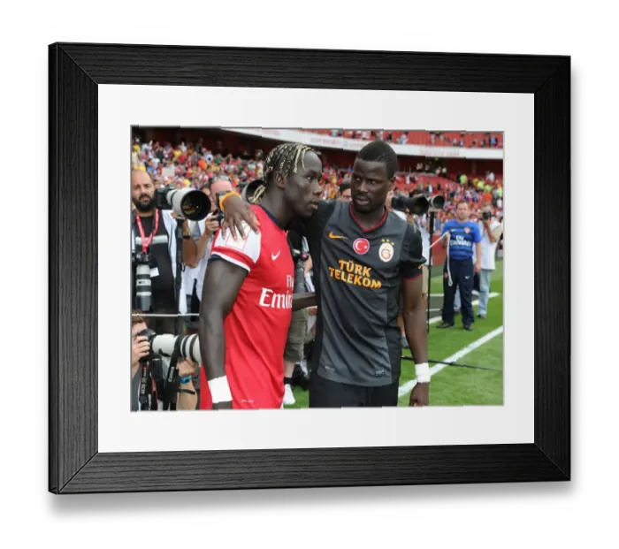 Framed Print : Arsenal's Bacary Sagna and Emmanuel Eboue Share a Moment After Match, Arsenal v Galatasaray, Emirates Cup 2013 Framed Print : Arsenal's Bacary Sagna and Emmanuel Eboue Share a Moment After Match, Arsenal v Galatasaray, Emirates Cup 2013