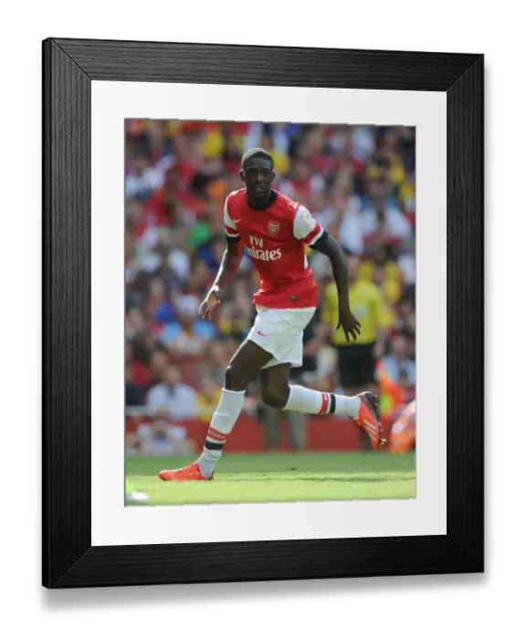 Framed Print : Yaya Sanogo in Action: Arsenal vs. Galatasaray, Emirates Cup 2013