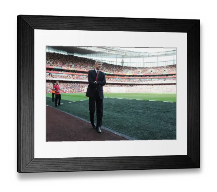 Framed Print : Arsene Wenger at the Emirates Cup 2013: Arsenal Manager vs. Galatasaray