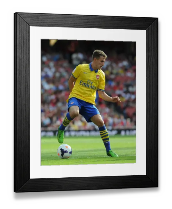 Framed Print : Arsenal's Aaron Ramsey in Action Against Napoli - Emirates Cup 2013 Framed Print : Arsenal's Aaron Ramsey in Action Against Napoli - Emirates Cup 2013