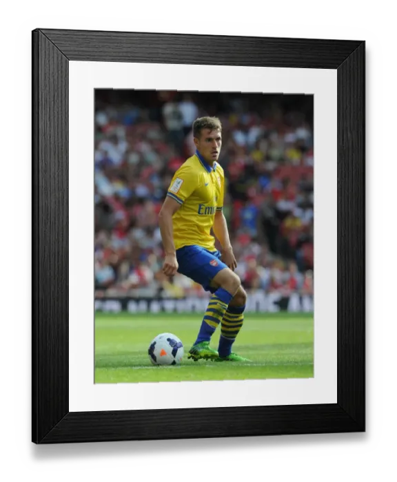 Framed Print : Arsenal's Aaron Ramsey in Action Against Napoli, Emirates Cup 2013