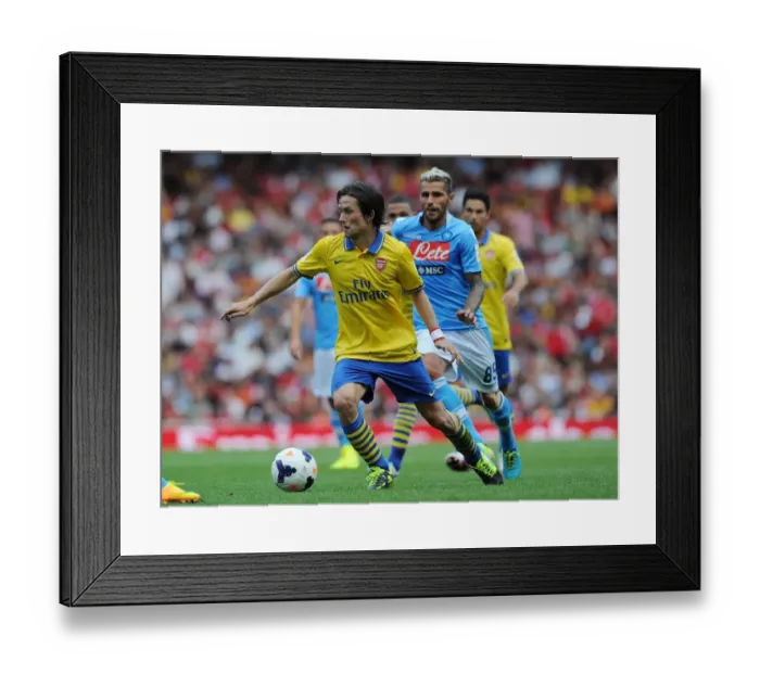 Framed Print : Agile Rosicky Outmaneuvers Behrami: Arsenal Star's Impressive Run at 2013 Emirates Cup