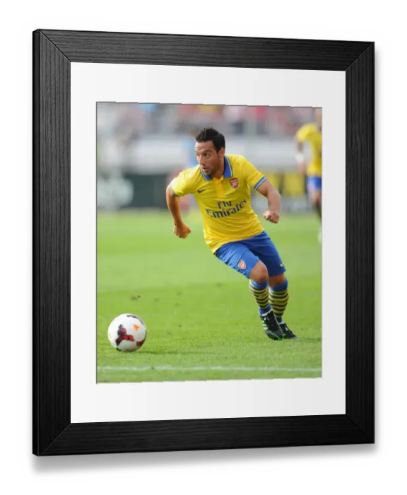 Framed Print : Santi Cazorla: Arsenal vs Manchester City Pre-Season Clash in Helsinki, 2013