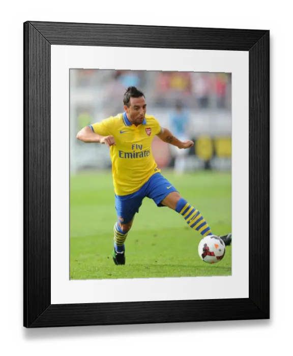 Framed Print : Santi Cazorla: Arsenal Star Shines in Pre-Season Clash Against Manchester City, Helsinki 2013