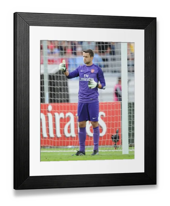 Framed Print : Arsenal's Lukasz Fabianski Faces Manchester City in Pre-Season 2013