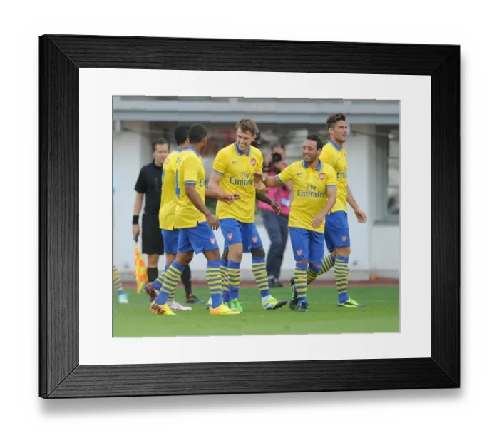 Framed Print : Arsenal Celebrate: Ramsey, Walcott, Cazorla, Giroud (vs Manchester City, 2013)