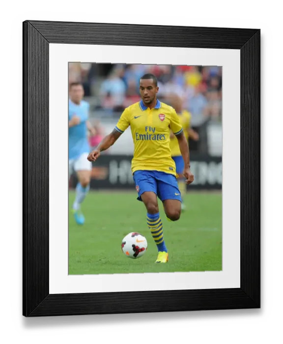 Framed Print : Theo Walcott in Action: Arsenal vs Manchester City, 2013 Pre-Season Framed Print : Theo Walcott in Action: Arsenal vs Manchester City, 2013 Pre-Season