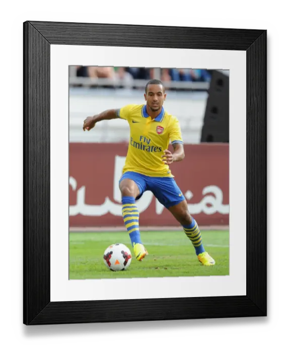 Framed Print : Theo Walcott in Action: Arsenal vs Manchester City, 2013 Pre-Season