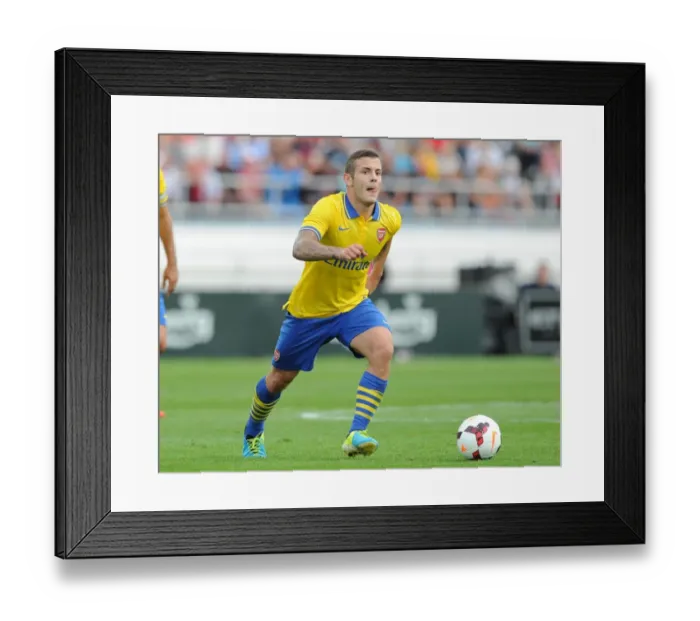 Framed Print : Jack Wilshere in Action: Arsenal vs Manchester City Pre-Season Clash, 2013 (Helsinki, Finland)