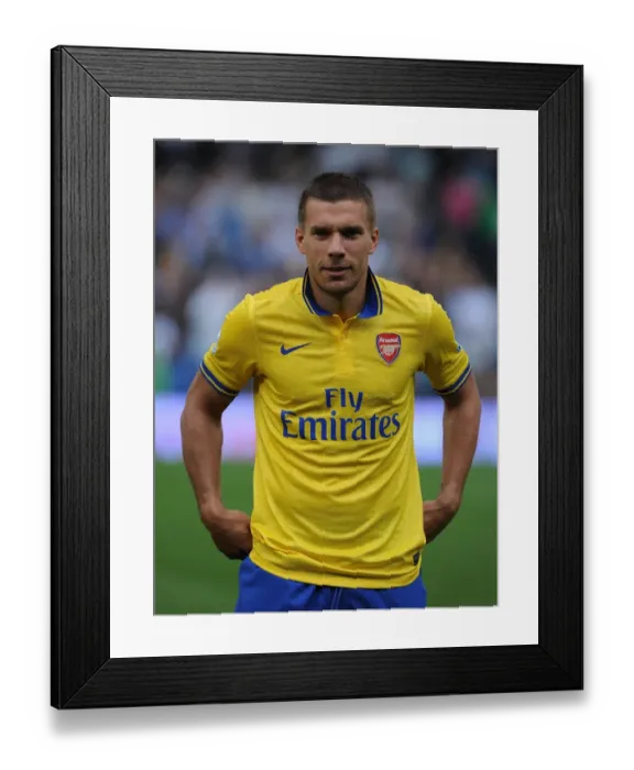 Framed Print : Arsenal's Lukas Podolski Readies for Fulham Clash in 2013-14 Premier League Framed Print : Arsenal's Lukas Podolski Readies for Fulham Clash in 2013-14 Premier League