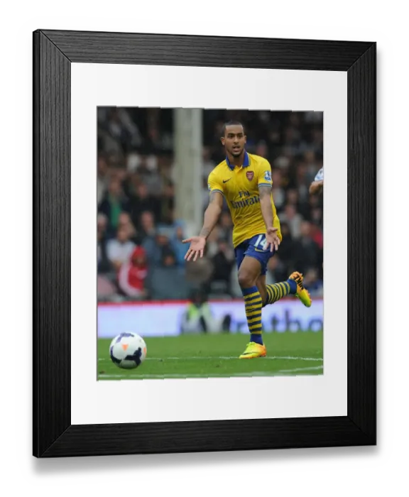 Framed Print : Theo Walcott in Action: Fulham vs. Arsenal, Premier League 2013-14 Framed Print : Theo Walcott in Action: Fulham vs. Arsenal, Premier League 2013-14