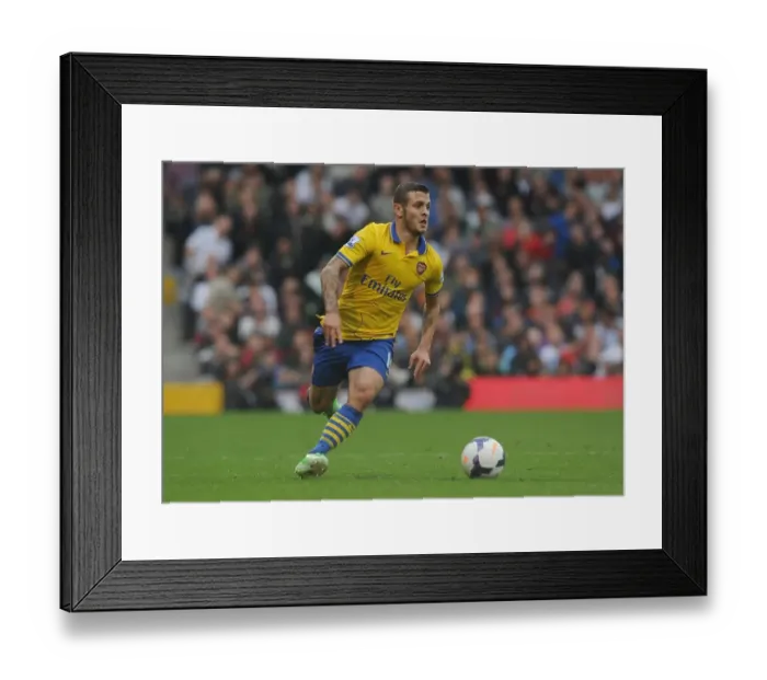 Framed Print : Jack Wilshere in Action: Fulham vs Arsenal, Premier League 2013-14