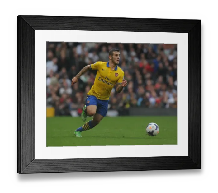 Framed Print : Jack Wilshere in Action: Fulham vs. Arsenal, Premier League 2013-14 Framed Print : Jack Wilshere in Action: Fulham vs. Arsenal, Premier League 2013-14