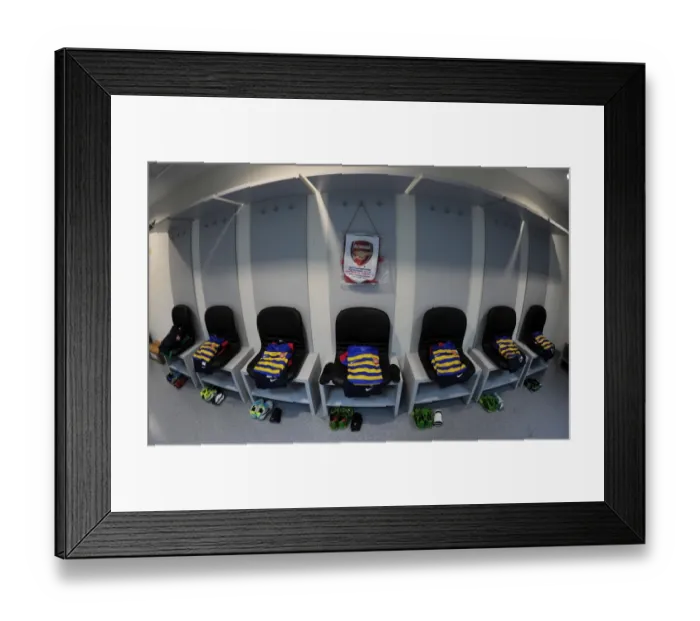 Framed Print : Arsenal's Changing Room Before Fenerbahce Clash in 2013-14 UEFA Champions League Play-offs Framed Print : Arsenal's Changing Room Before Fenerbahce Clash in 2013-14 UEFA Champions League Play-offs
